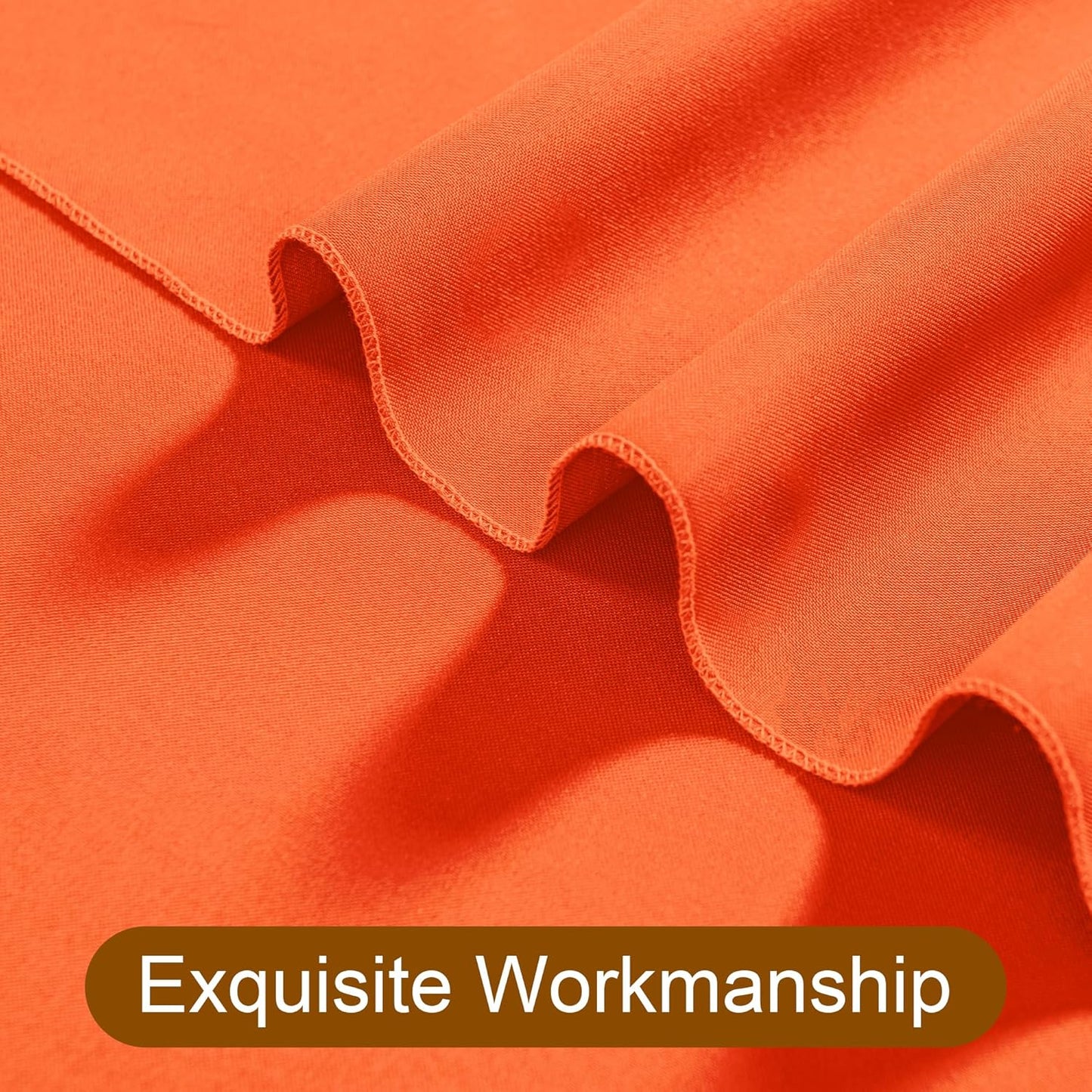 DWCN 10x7 FT Backdrop Curtains for Parties, Photography Backdrop Drapes with Rod Pockets for Wedding Decorations Stage Birthday Family Gatherings, 2 Panels 5ft x 7ft, Orange