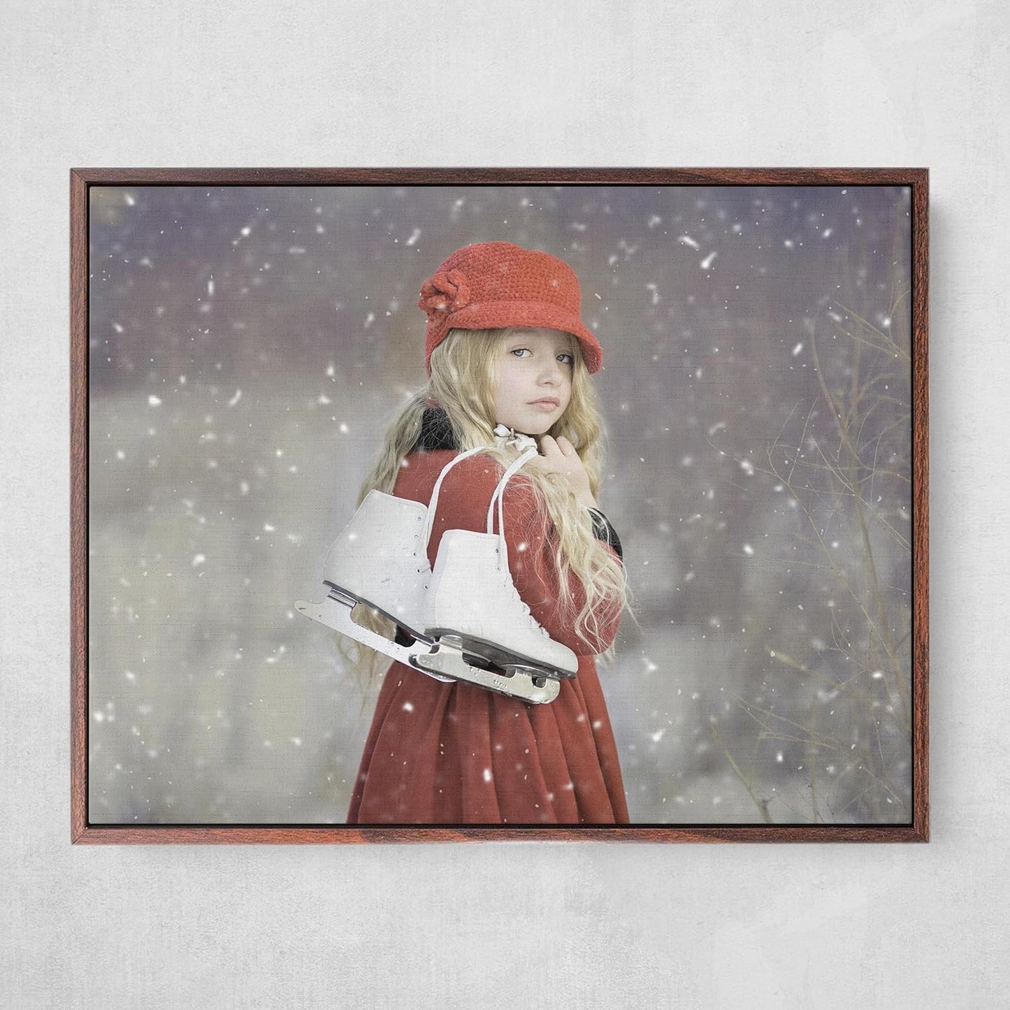 Personalized Custom Canvas Prints: Photo On Canvas (Dark Brown, 8x8) Transform Your Photos into Stunning Framed Wall Art Digitally Printed Photo To Canvas Ideal for Home Decor, Gifts Keepsakes.