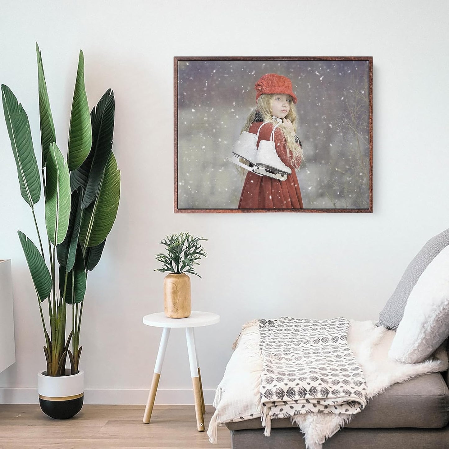 Personalized Custom Canvas Prints: Photo On Canvas (Dark Brown, 16x20) Transform Your Photos into Stunning Framed Wall Art Digitally Printed Photo To Canvas Ideal for Home Decor, Gifts Keepsakes.