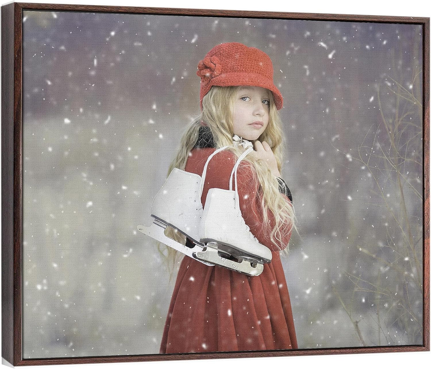 Personalized Custom Canvas Prints: Photo On Canvas (Dark Brown, 20X30) Transform Your Photos into Stunning Framed Wall Art Digitally Printed Photo To Canvas Ideal for Home Decor, Gifts Keepsakes.