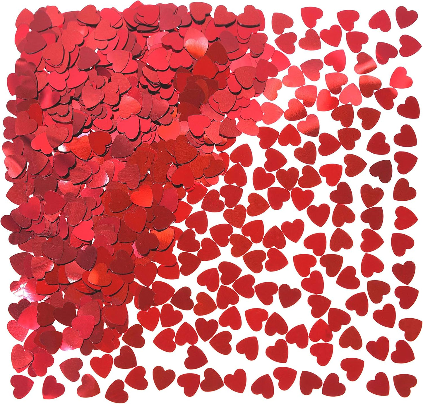 Red Love Heart Table Confetti - Valentines Day Party Foil Metallic Sequins Sprinkles Decorations, 60g