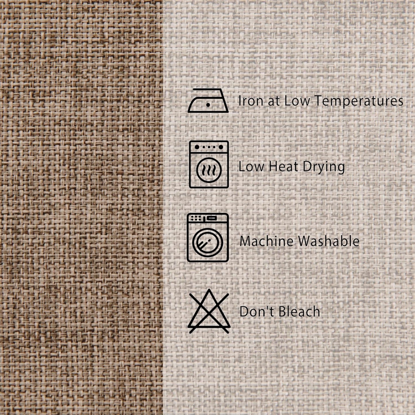 Hiasan 2 Pack Faux Linen Rectangle Tablecloth - Wrinkle and Stain Resistant Washable Table Cloth for Kitchen Dining Room Holiday Table Cover for Party Dinner, Khaki, 54 x 108 Inch