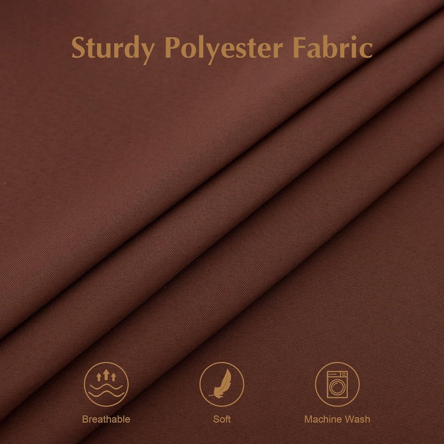 2 Pack Square Table Cloth 70X70 Inch Chocolate Washable Fabric Tablecloth Polyester Solid Dining Table Cover for Birthday Party Dinner Holiday Outdoor Indoor
