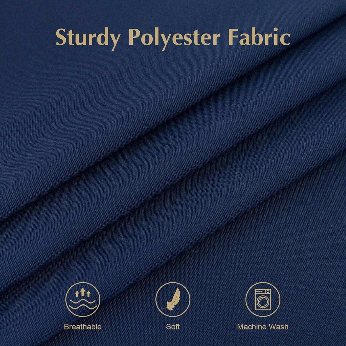 2 Pack Small Square Table Cloth 36X36 Inch Navy Washable Fabric Tablecloth Polyester Solid Table Cover for Night Stand End Table Side Table Outdoor Indoor