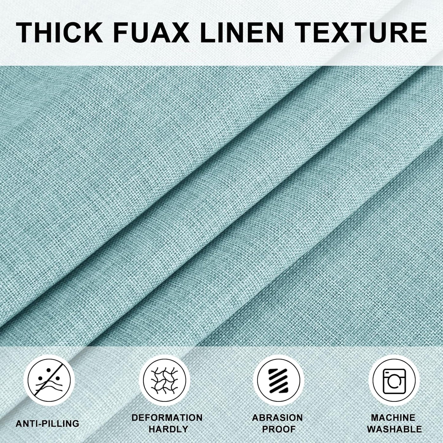 Hiasan Round Tablecloth 120 Inch Linen - Wrinkle and Stain Resistant Washable Polyester Fabric Table Cloth for Dining Room Kitchen Party, Aqua