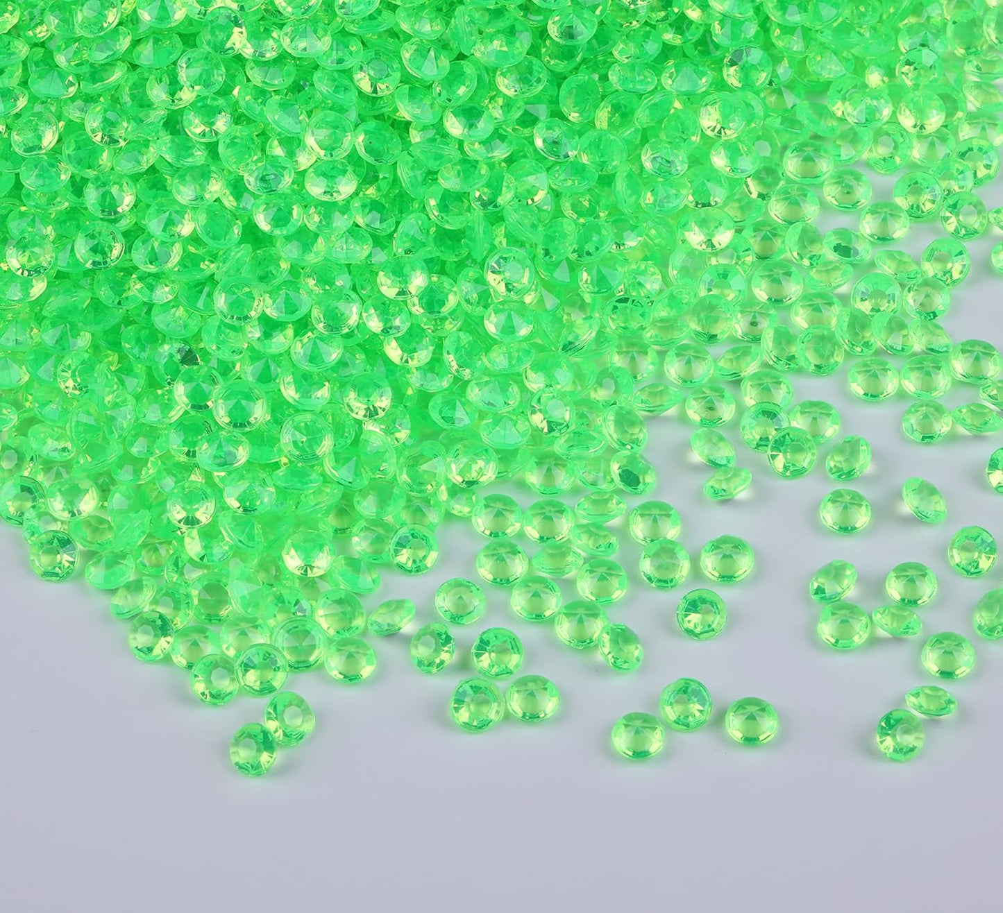 10000 pcs/Pack Wedding Table Scatter Confetti Crystals Acrylic Diamonds Vase Fillers 4.5 mm Rhinestones for Wedding, Bridal Shower, Vase Beads Decorations (Grass Green)
