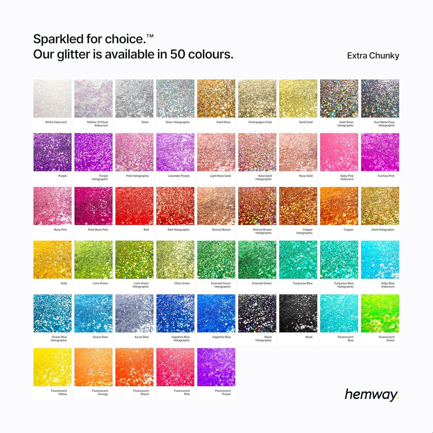 Hemway Eco Friendly Biodegradable Glitter 100g / 3.5oz Bio Cosmetic Safe Sparkle Vegan for Face, Eyeshadow, Body, Hair, Nail and Festival Makeup, Craft - Extra Chunky (1/24" 0.040" 1mm) - Silver