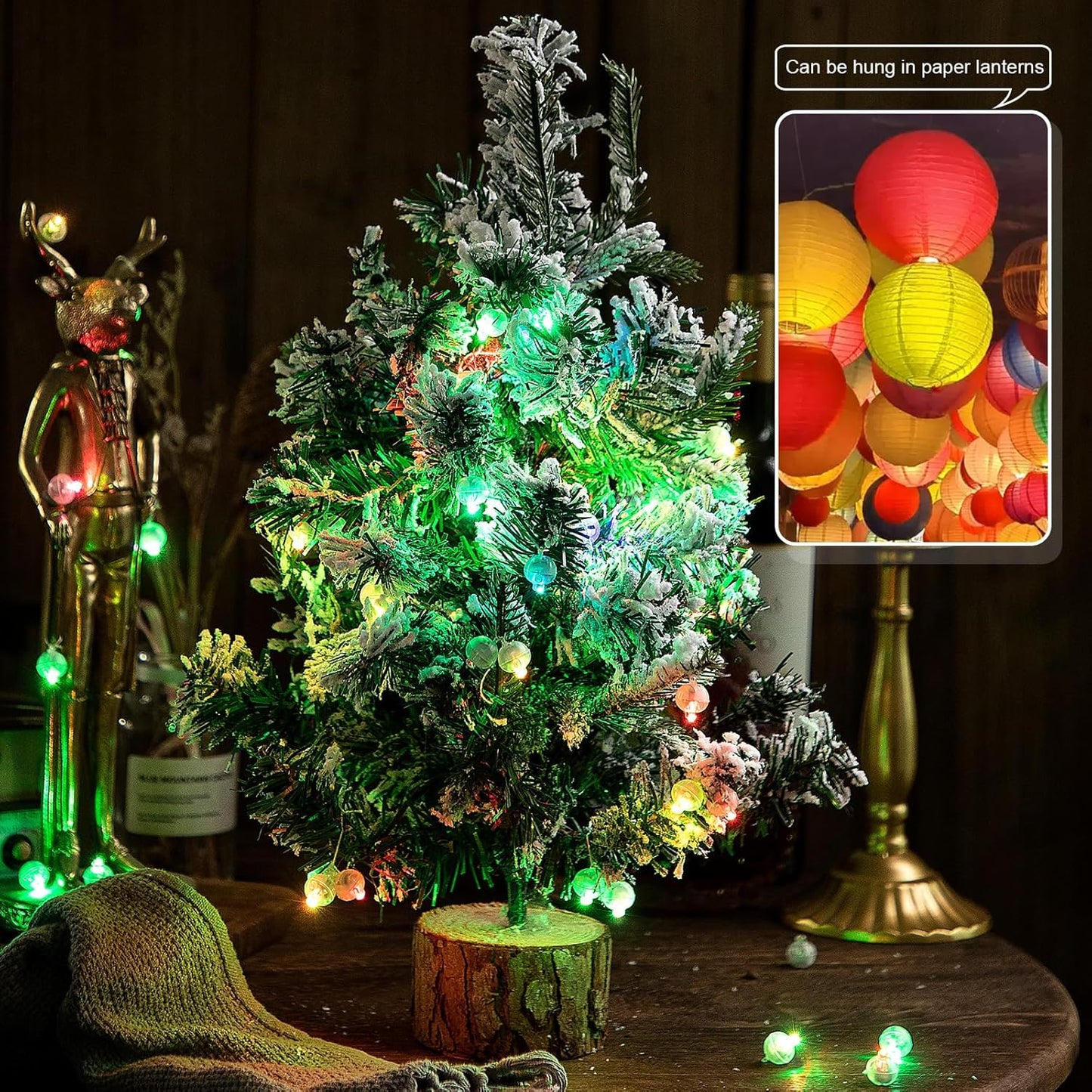 200pcs Balloon Lights with Hooks, Long Standby Time Mini Ball Light, LED Multicolor Flash Ball Lamp for Paper Lantern Balloon Party Wedding, Birthday Festival Christmas Decorative Lights