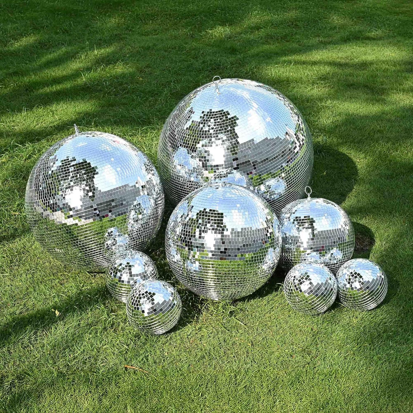 Yescom 20" Large Disco Ball Mirror Big Hanging Glass Decoration for 70s 80s Party Events Wedding DJ Dance Club Bar Stage Lighting Business Holiday Home Decor Silver