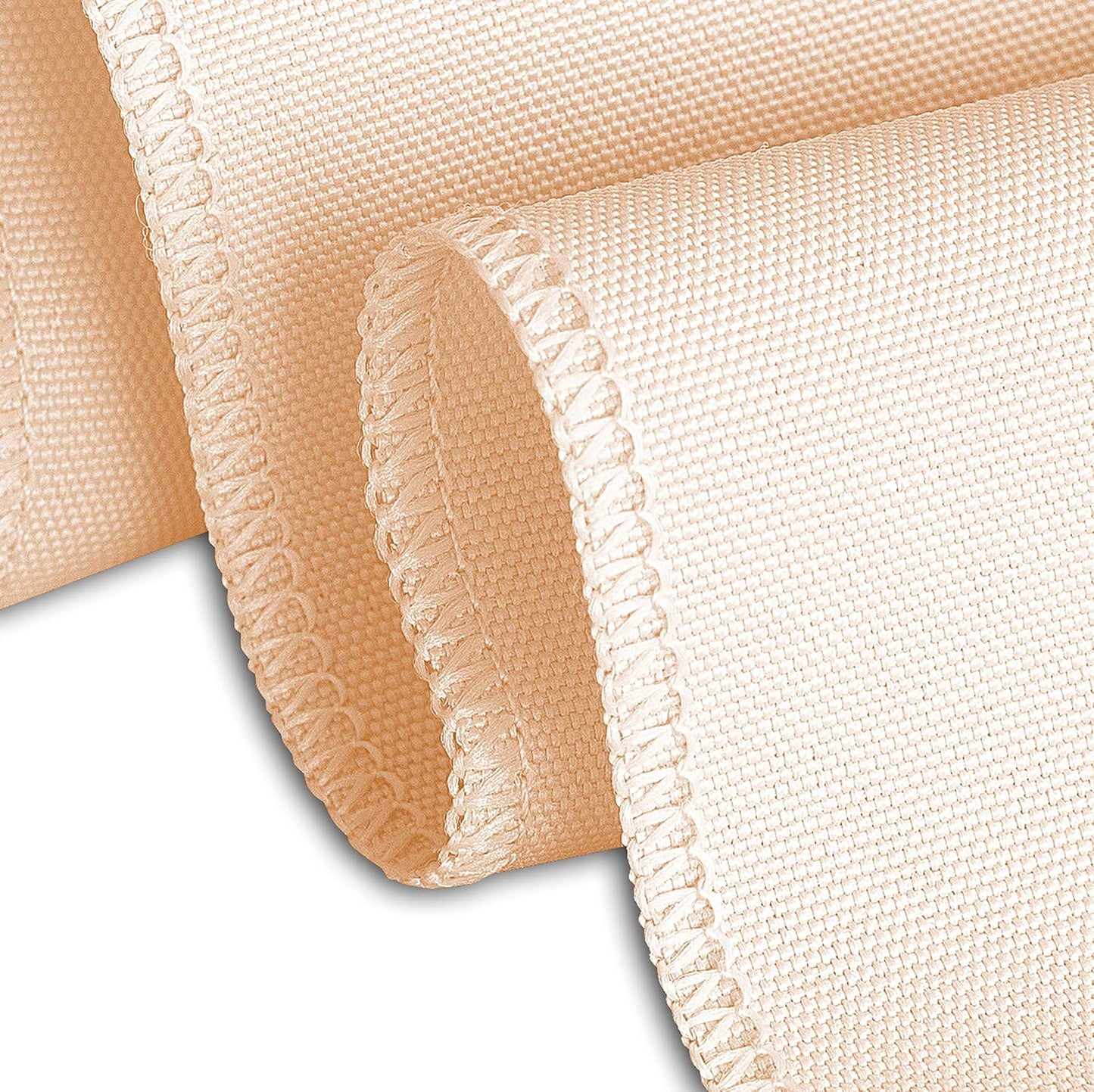 LTC LINENS 2 Pack 108 Inch Round Tablecloth Peach - Great for 48 Inch Round Table Floor Length - Wrinkle Resistant Polyester Fabric Cloth for Wedding, Party