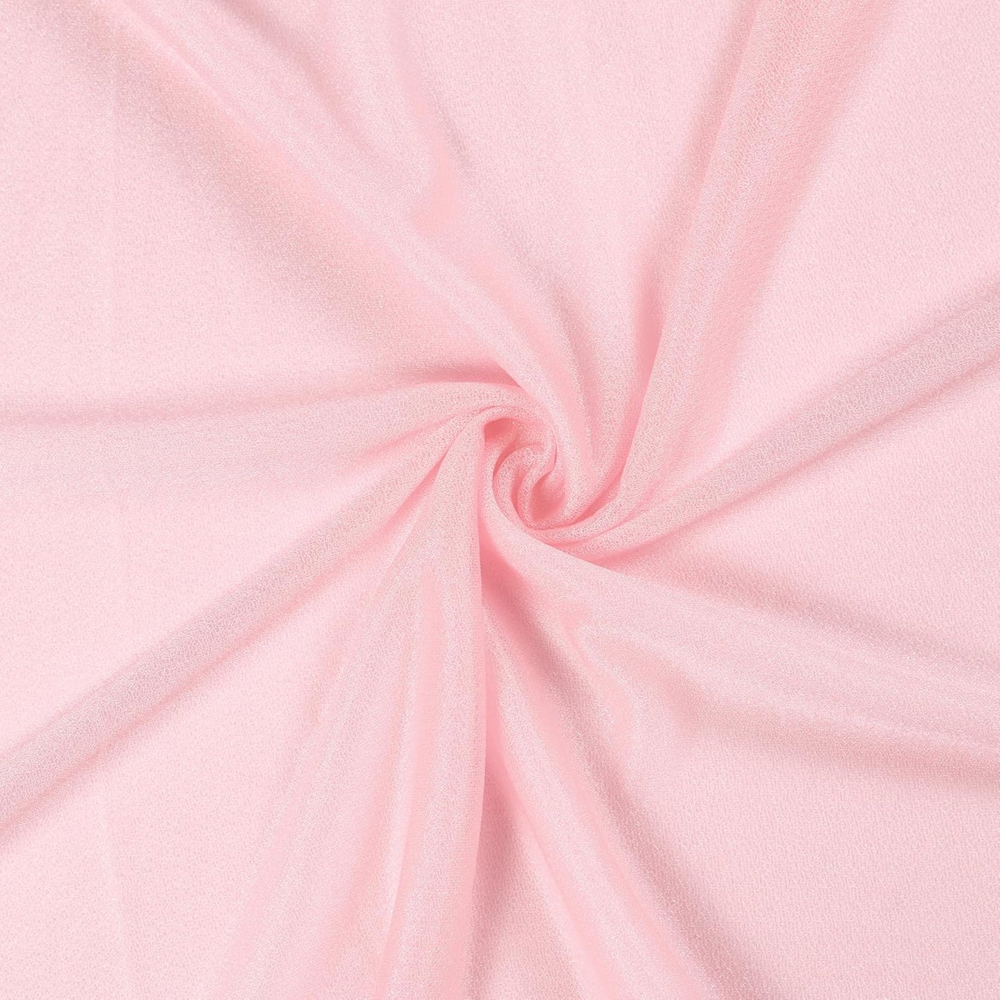 VDS Pack of 3 Panel (30 Inch X 20 Feet) Wedding Arch Draping Fabric Sheer Chiffon Fabric Drapery for Wedding Ceremony Reception Swag Backdrop Canopy Chuppah ARBO Altars Decoration (Blush Pink)