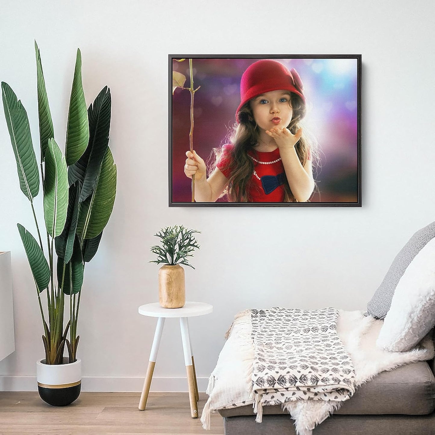 Personalized Custom Canvas Prints: Photo On Canvas (Black 18X24) Transform Your Photos into Stunning Framed Wall Art Digitally Printed Photo To Canvas Ideal for Home Decor, Gifts Keepsakes.