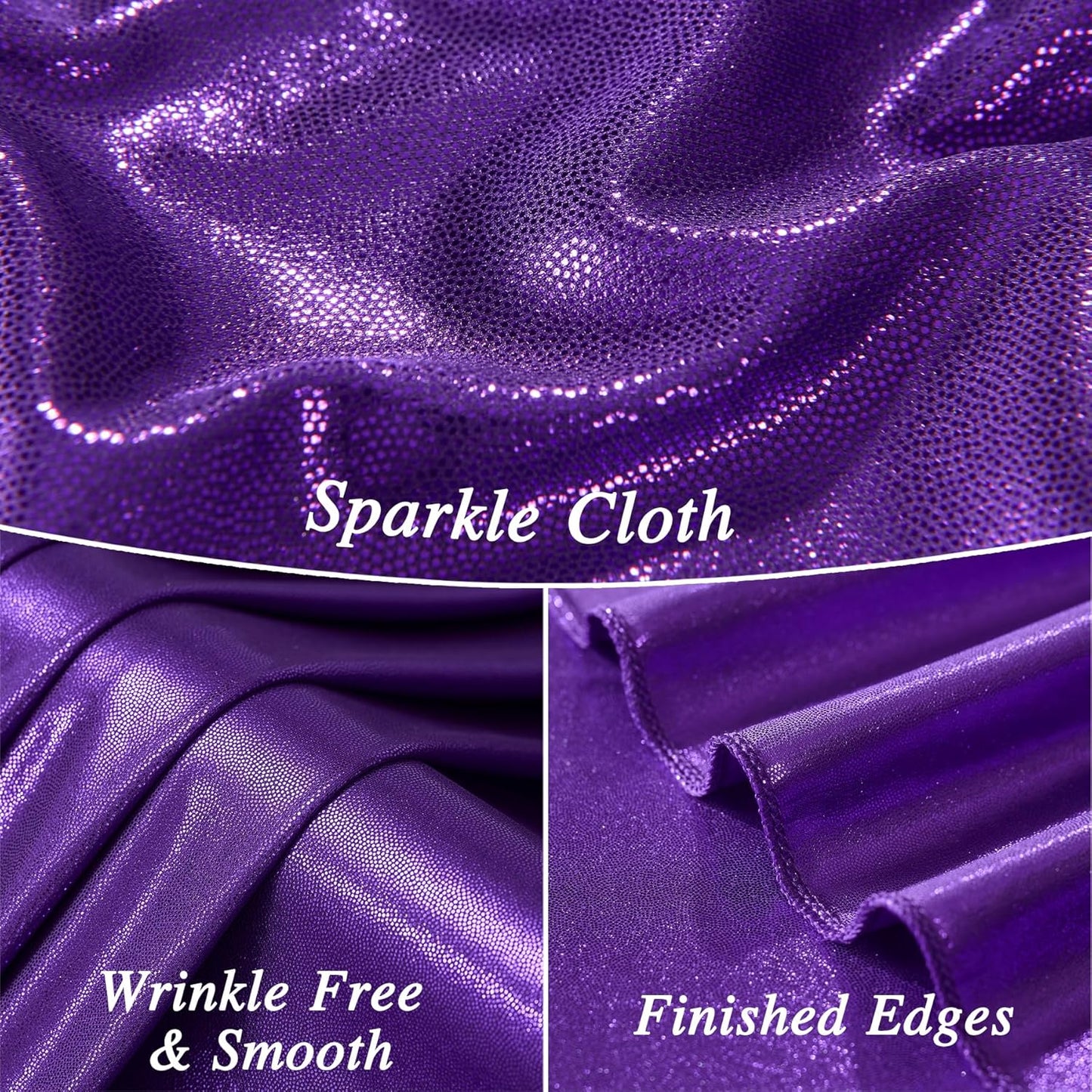 20ftx10ft Purple Sequin Backdrop Curtain Panels for Parties, 4 Panels Wrinkle Free Glitter Photo Backdrop Drapes Shimmer Back Drop Cloth for Wedding Birthday Christmas Photography Background