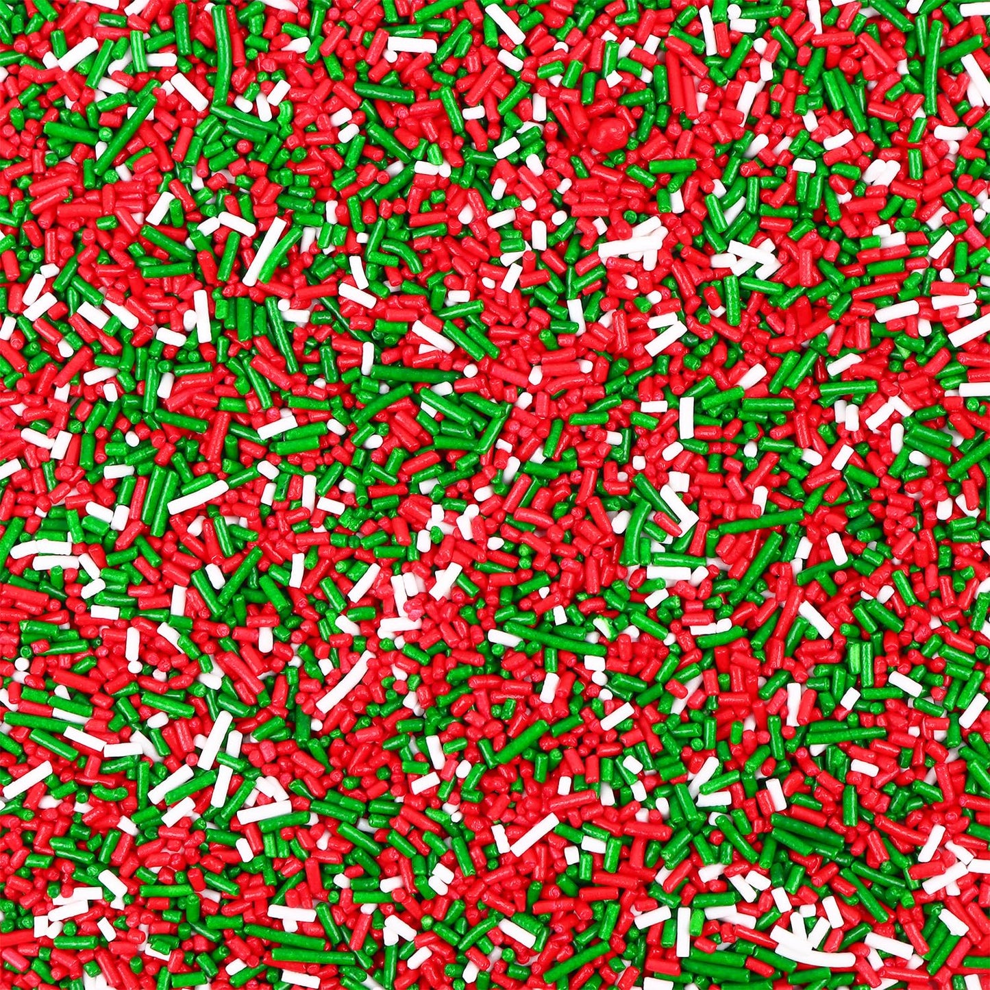 Christmas Sprinkles Bulk for Cake Decorating 7 ounce Holiday Jimmies Red and Green Sprinkles for Xmas Party Cupcake Toppers Cookie Ice Cream Decorations Celebrations