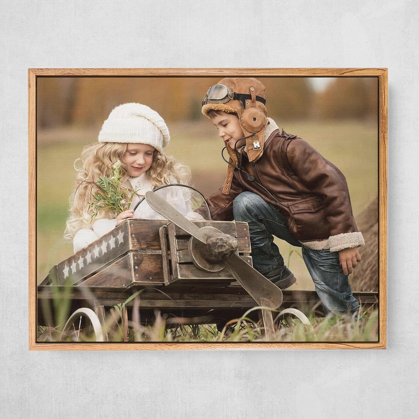 Personalized Custom Canvas Prints: Photo On Canvas (Light Brown, 12X12) Transform Your Photos into Stunning Framed Wall Art Digitally Printed Photo To Canvas Ideal for Home Decor, Gifts Keepsakes.