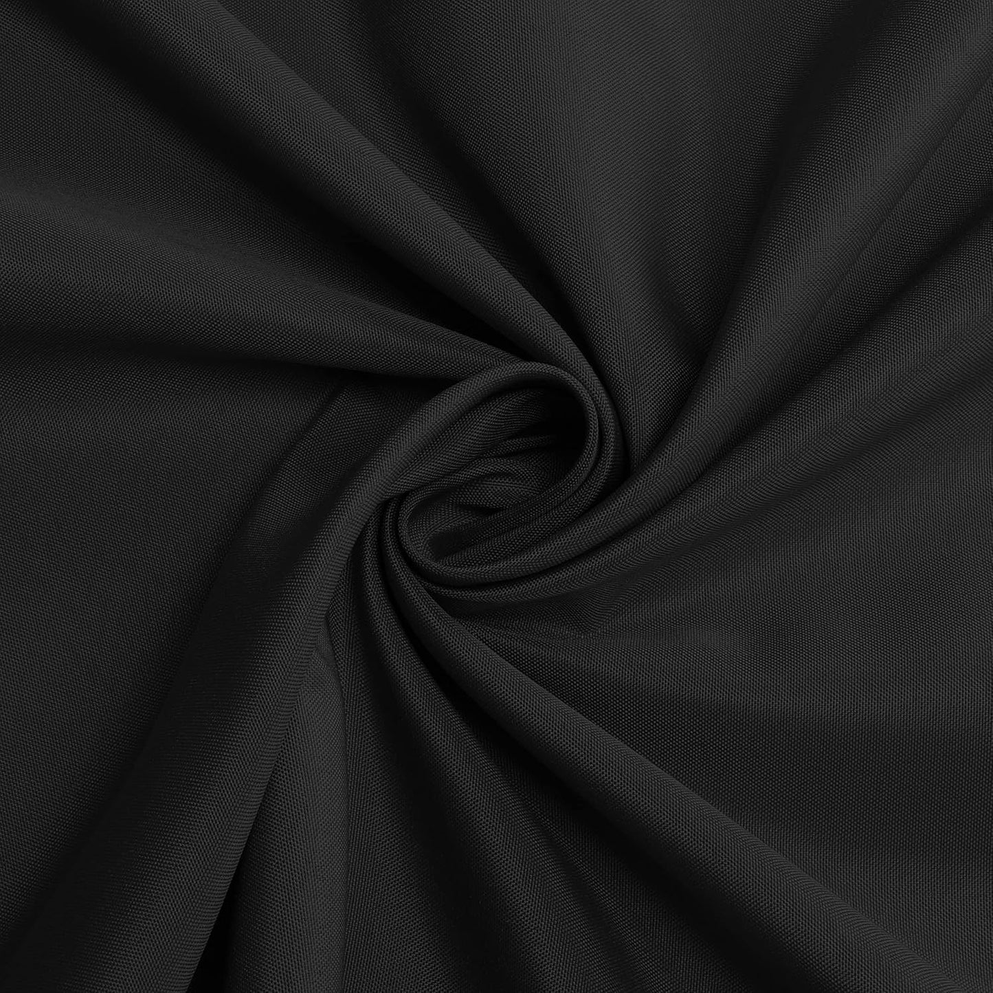 sancua 48 Inch Round Tablecloth (Fits 20-36 Inch Tables), Water Resistant Spill Proof Washable Polyester Table Cloth Decorative Fabric Table Cover for Dining, Buffet Parties and Camping, Black
