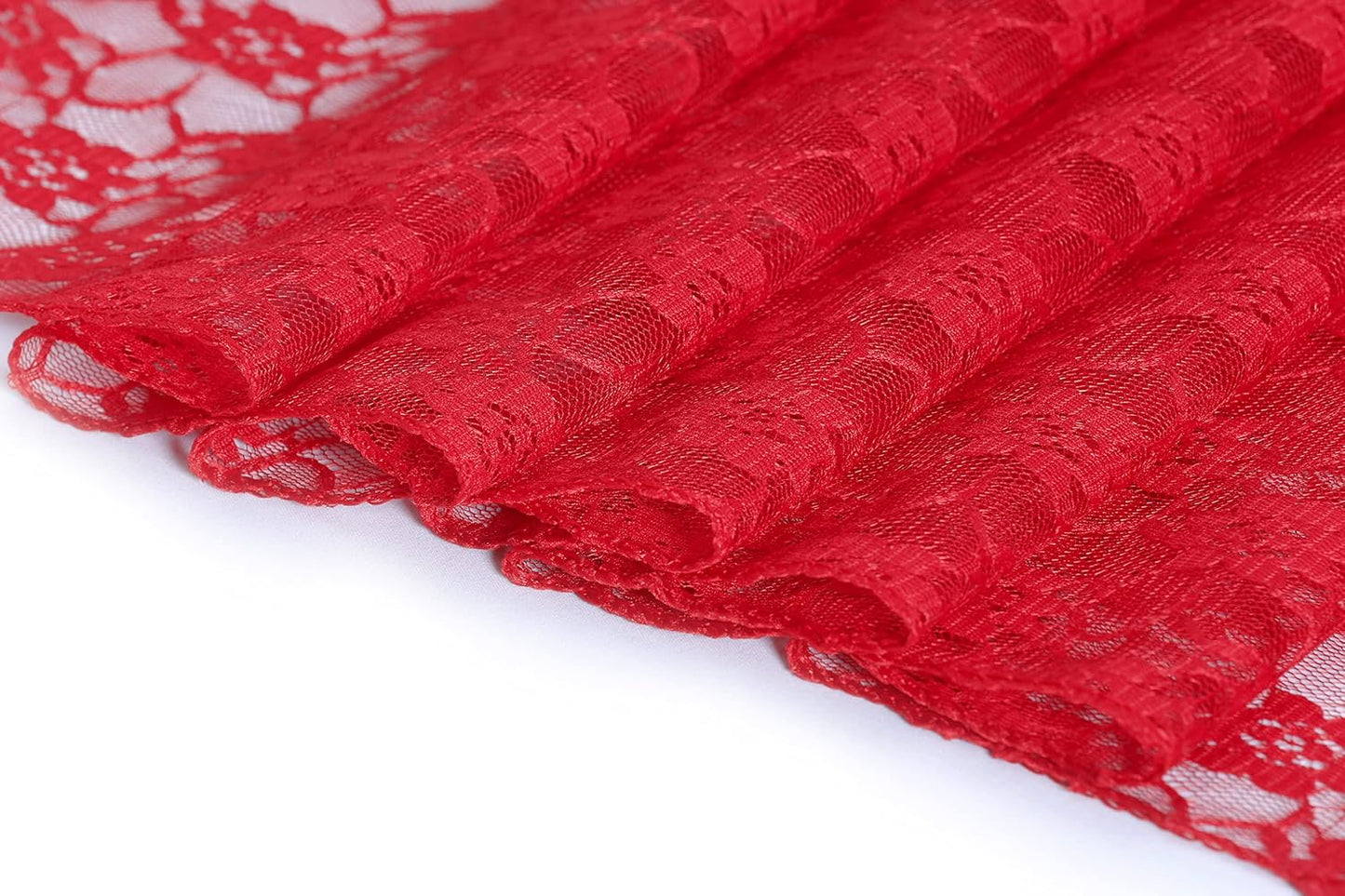 MDS Pack of 12 Wedding 12 x 108 inches Satin Table Runner for Wedding, Decorations for Birthday Parties, Banquets, Graduations, Engagements, Runners fit Rectangle, Round Table- Red