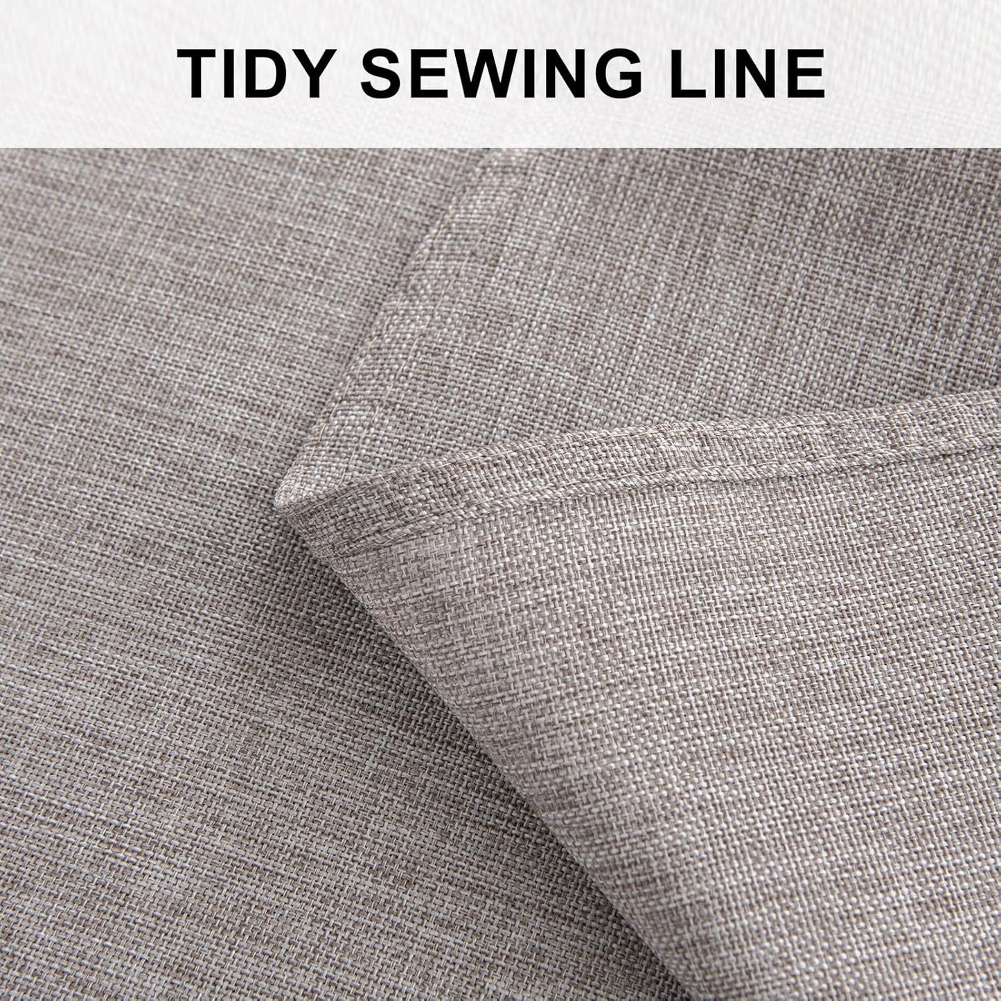 Hiasan 60 Inch Linen Round Table Cloth - Wrinkle and Stain Resistant Washable Polyester Fabric Table Cloth for Dining Room Kitchen Party, Stone