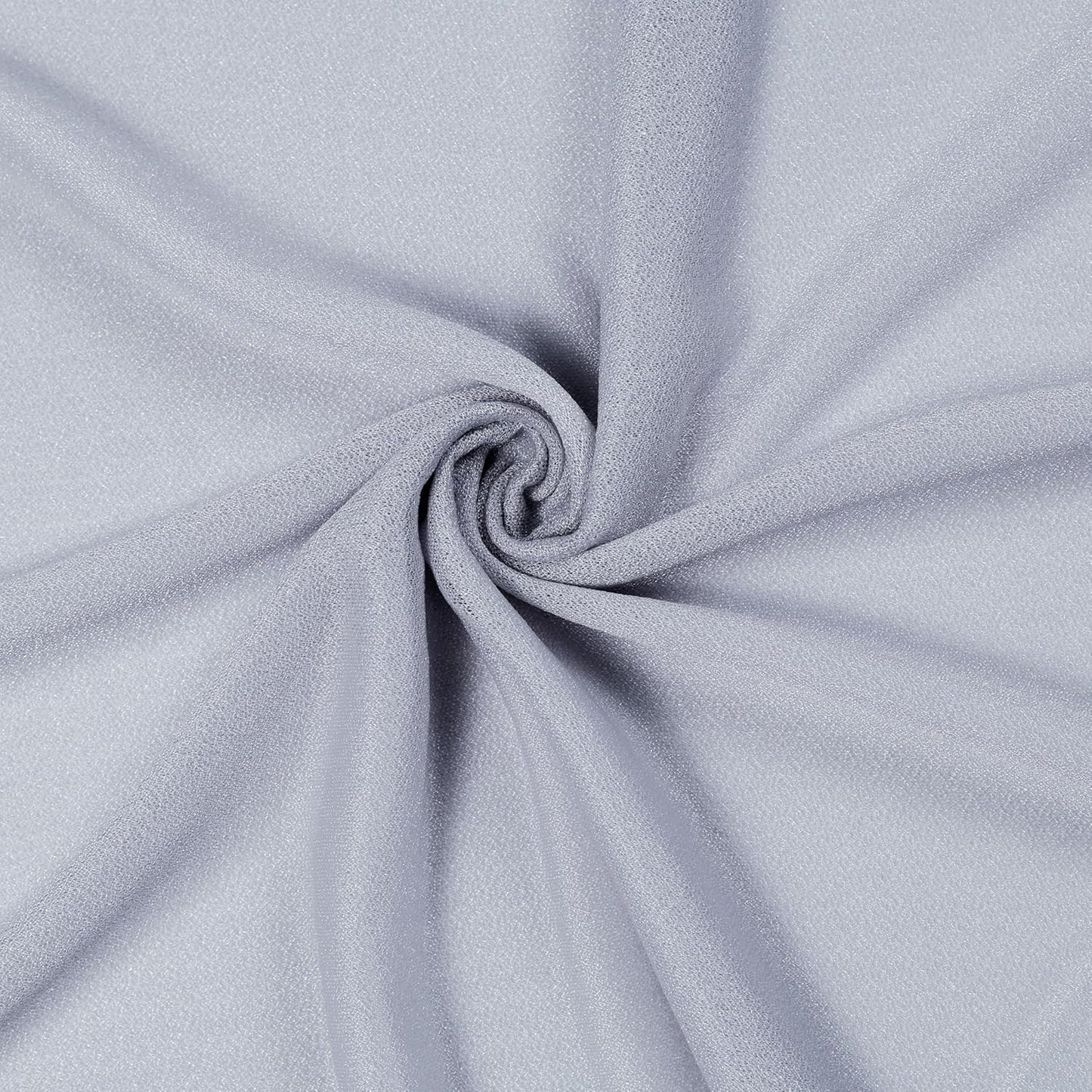 VDS Pack of 4 Panel (30 Inch X 20 Feet) Wedding Arch Draping Fabric Sheer Chiffon Fabric Drapery for Wedding Ceremony Reception Swag Backdrop Canopy Chuppah ARBO Altars Decoration (Cool Grey)
