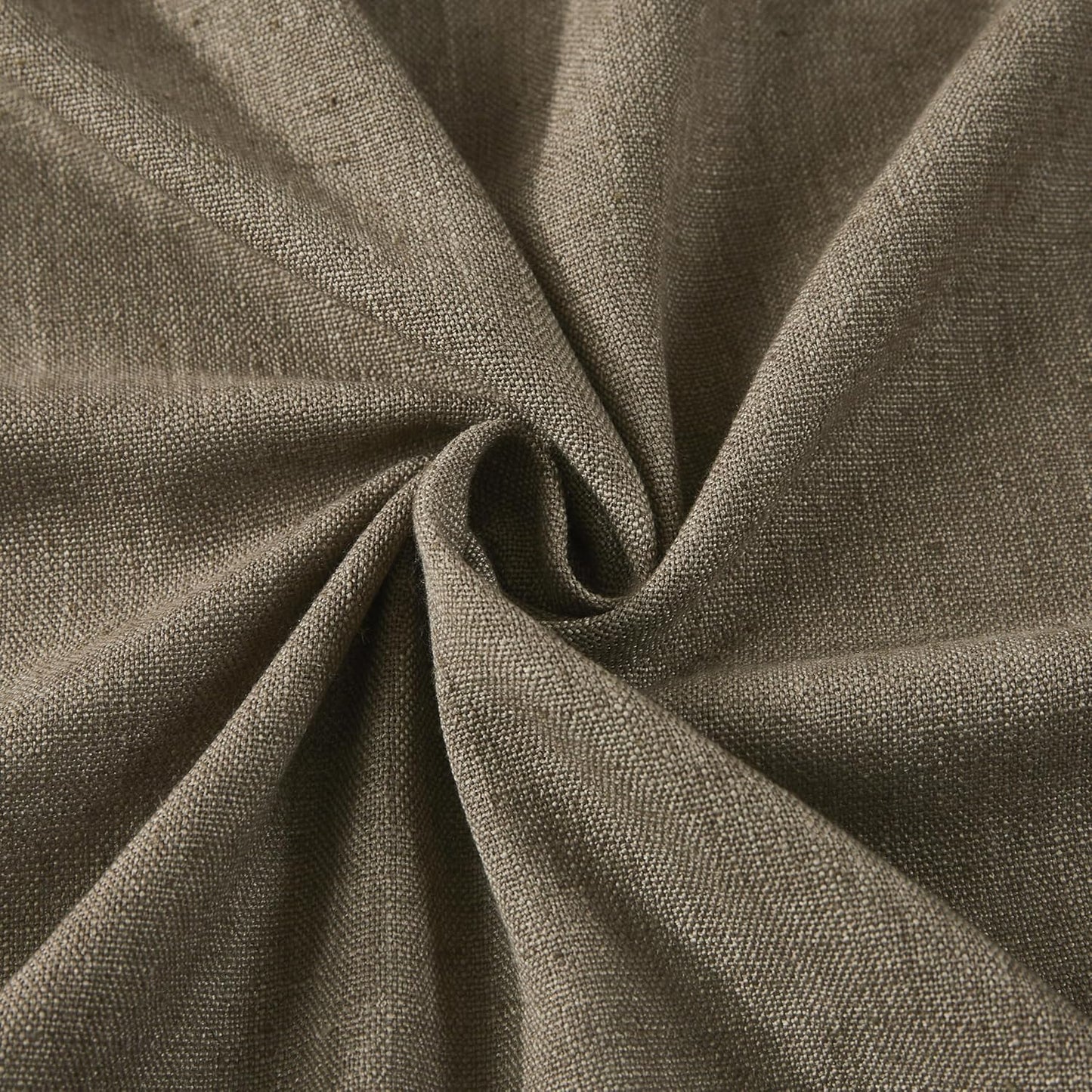 Vision Home Brown Pinch Pleated Semi Sheer Curtains Textured Linen Blended Light Filtering Window Curtains 102 inch for Living Room Bedroom Pinch Pleat Drapes with Hooks 2 Panels 40" Wx102 L