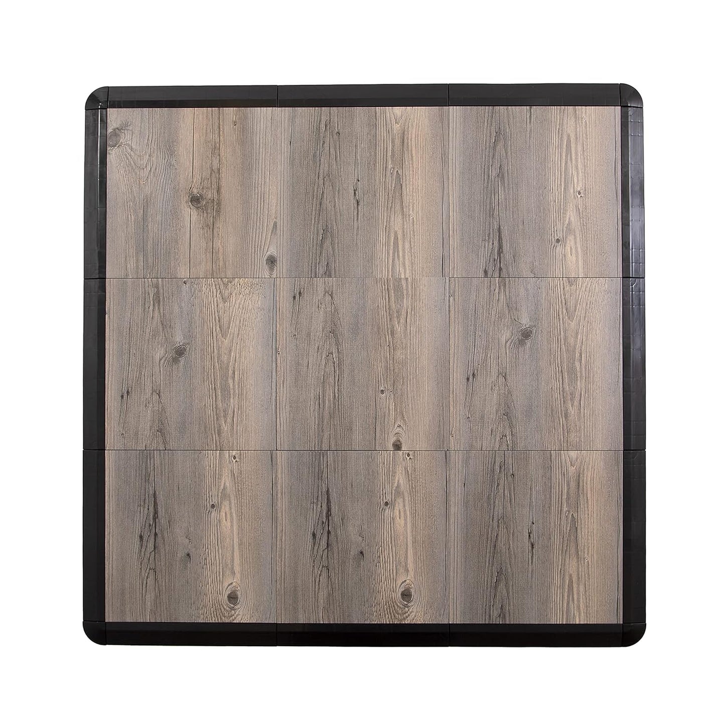 IncStores 3/8" Thick Snap Together Dance Flooring Tiles | 12”x12” Printed Vinyl Dance Floor Tiles for Practice & Performance | Barnwood | 36 Tile Pack