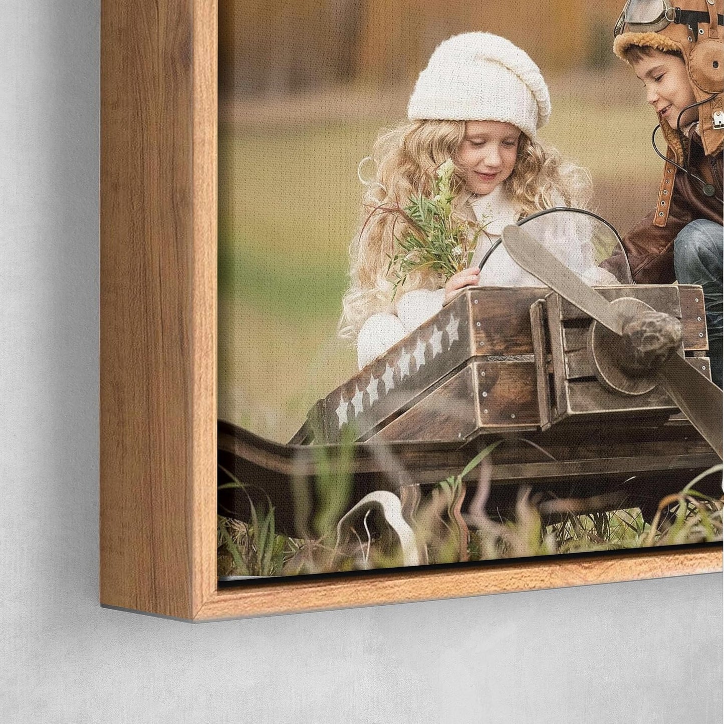 Personalized Custom Canvas Prints: Photo On Canvas (Light Brown, 20X24) Transform Your Photos into Stunning Framed Wall Art Digitally Printed Photo To Canvas Ideal for Home Decor, Gifts Keepsakes.