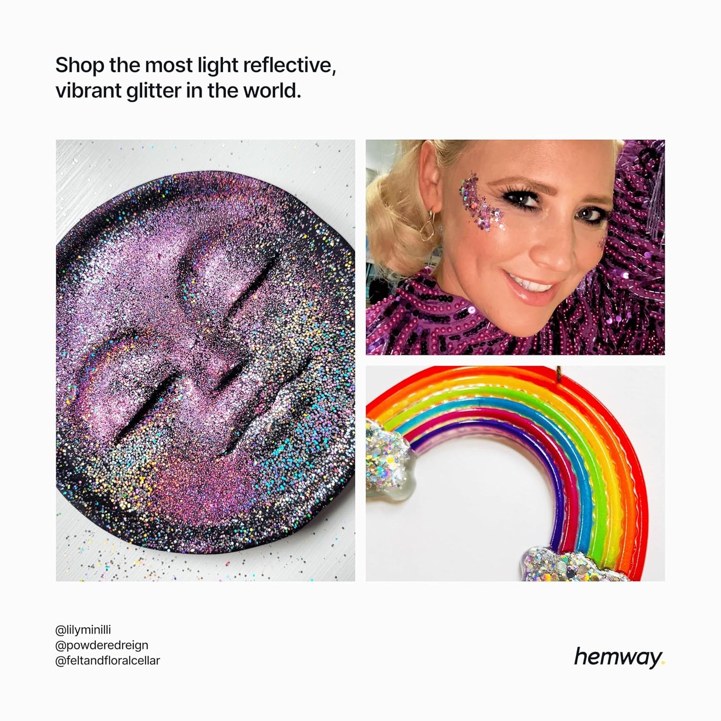 Hemway Eco Friendly Biodegradable Glitter 100g / 3.5oz Bio Cosmetic Safe Sparkle Vegan for Face, Eyeshadow, Body, Hair, Nail and Festival Makeup, Craft - Fine (1/64" 0.015" 0.4mm) - Purple