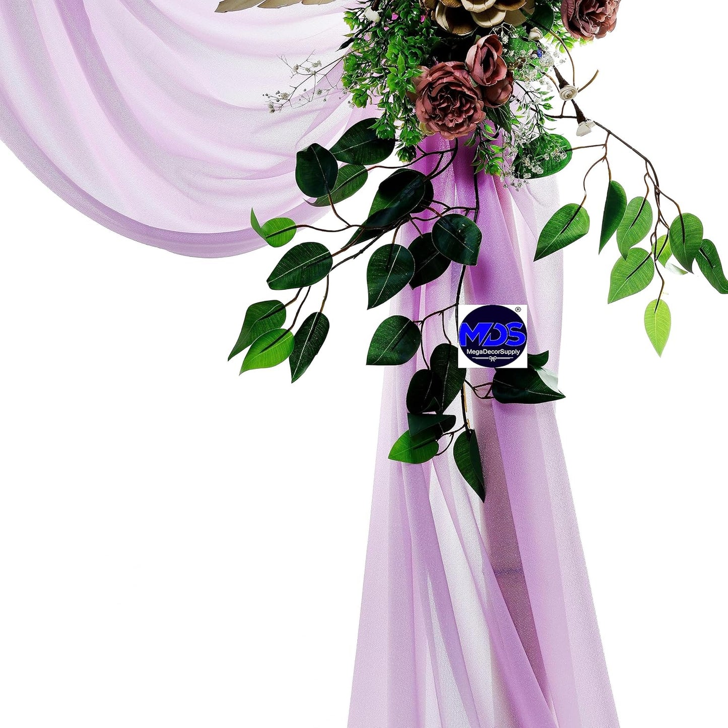 MDS Halloween Chiffon Draping Fabric - 1 Panel, 30" Wide x 75ft Long - Sheer Spooky Arbor & Canopy Drapery for Haunted House Backdrops, Party Ceilings, DIY Costumes & Themed Events - Orchid
