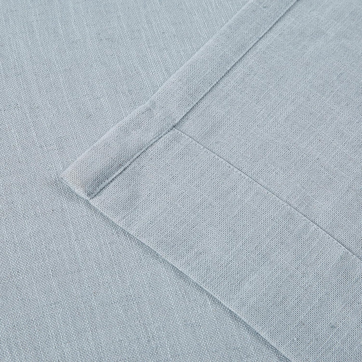 Vision Home Blue Grey Pinch Pleated Semi Sheer Curtains Textured Linen Blended Light Filtering Window Curtains 120 inch for Living Room Bedroom Patio Pinch Pleat Drapes with Hooks 10FT 60" Wx120 Lx1