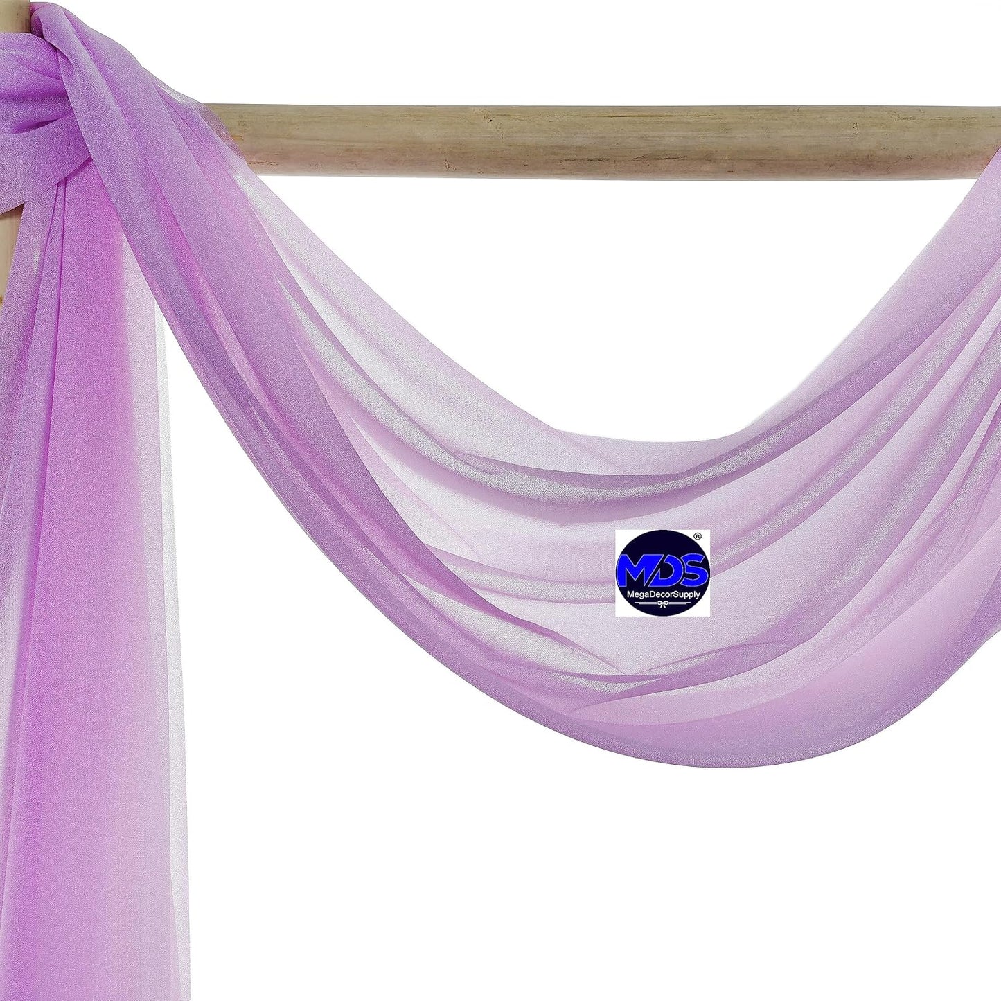 MDS Halloween Chiffon Draping Fabric - 2 Panel, 30" Wide x 50ft Long - Sheer Spooky Arbor & Canopy Drapery for Haunted House Backdrops, Party Ceilings, DIY Costumes & Themed Events - Orchid
