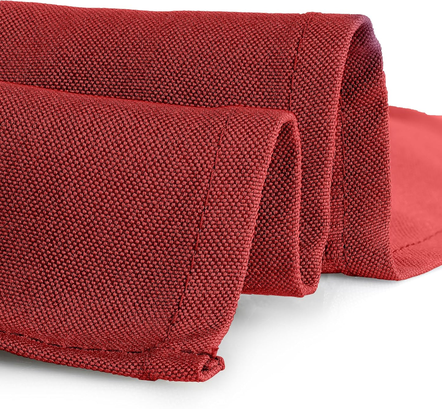 Gee Di Moda Square Tablecloth - 85 x 85 Inch Red Table Cloth for Large Square or Round Tables - Heavy Duty Washable Fabric - for Buffet Table, Holiday Party, Dinner, Wedding & Baby Shower