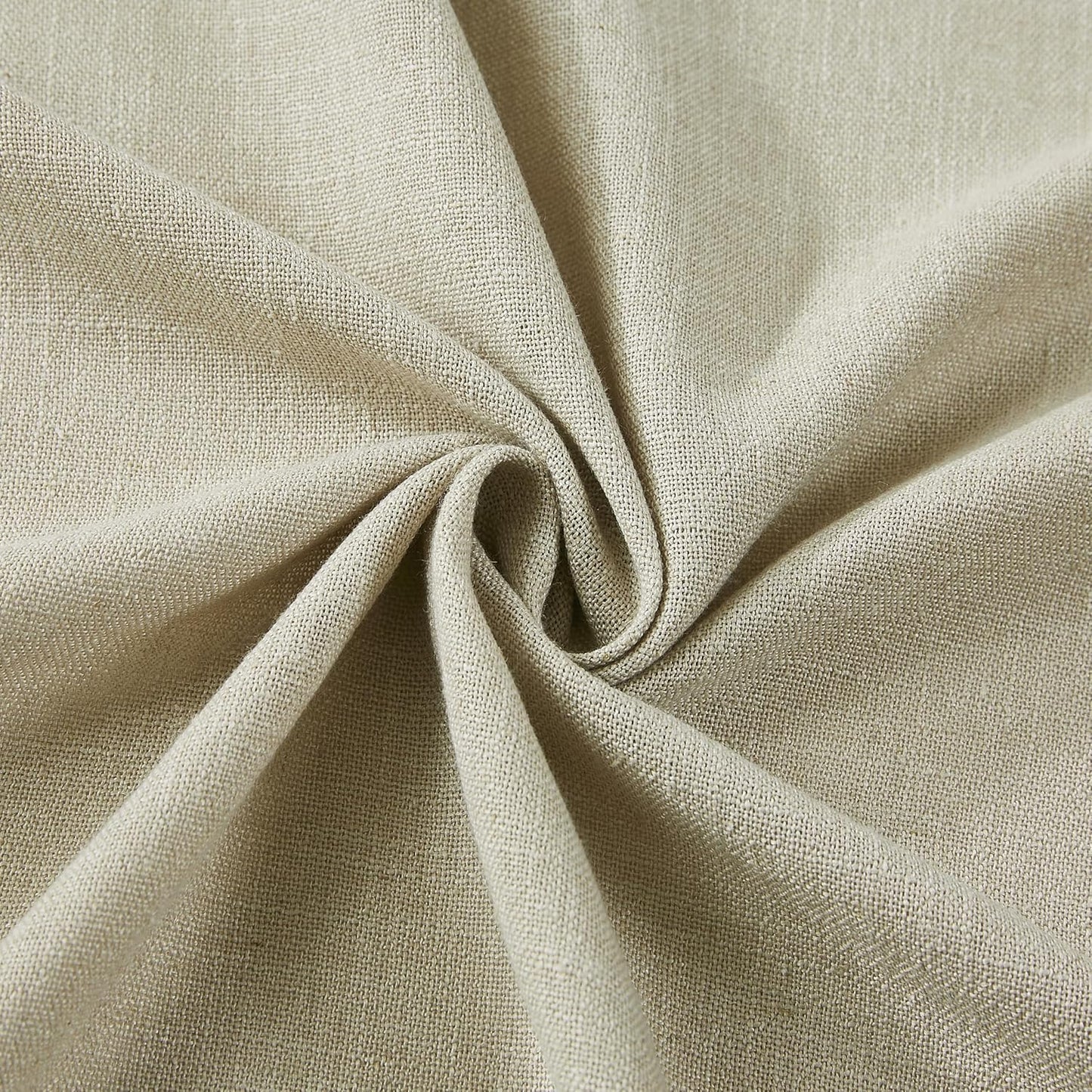 Vision Home Sand Pinch Pleated Semi Sheer Curtains Textured Linen Blended Light Filtering Window Curtains 63 inch for Living Room Bedroom Pinch Pleat Drapes with Hooks 2 Panels 40" Wx63 L,Camel Beige