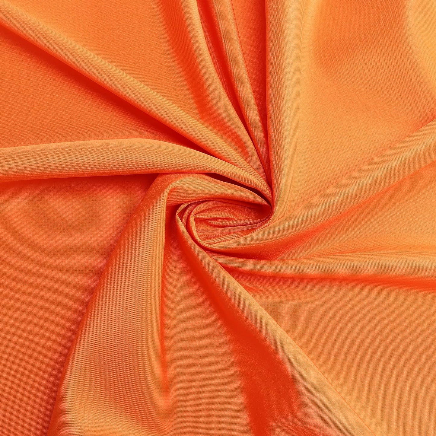 sancua Round Tablecloth - 108 Inch - Water Resistant Spill Proof Washable Polyester Table Cloth Decorative Fabric Table Cover for Dining Tables, Buffet Parties and Camping, Orange