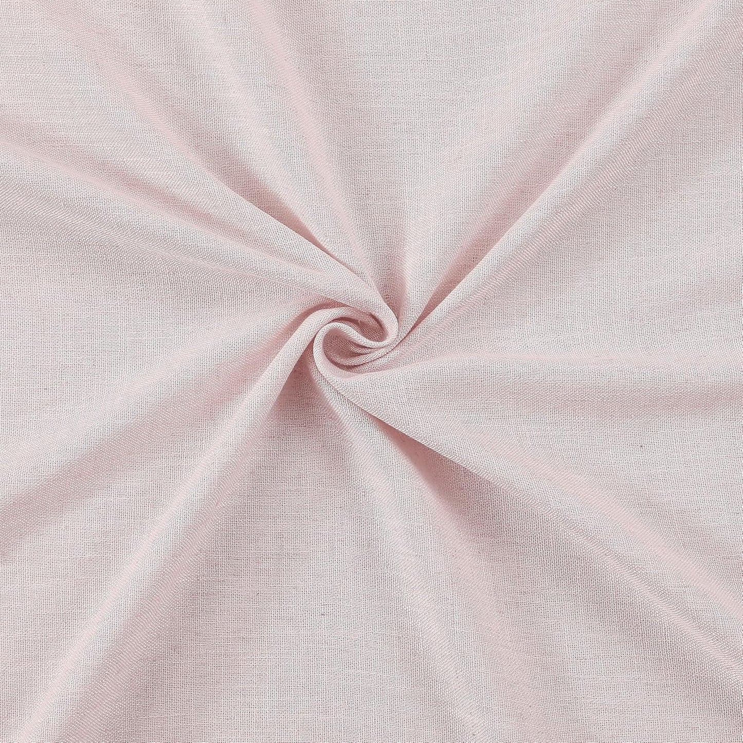 Vision Home Light Pink Pinch Pleated Semi Sheer Curtains Textured Linen Blended Light Filtering Window Curtains 72 inch for Living Room Bedroom Pinch Pleat Drapes with Hooks 2 Panels 40" Wx72 L